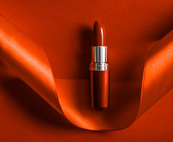 Close-up of red lipstick