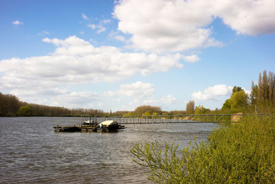 Boats in river