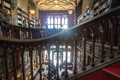 Interior of illuminated building