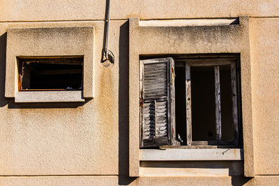 Closed door of old building