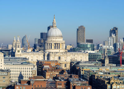 St paul's cathedral and buildings in central london, england, united kingdom