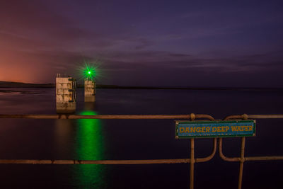 Information sign at seaside