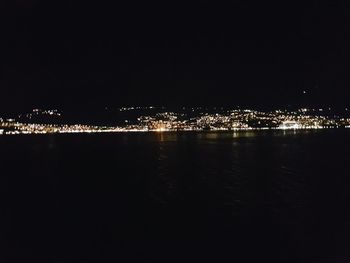 View of illuminated cityscape at night