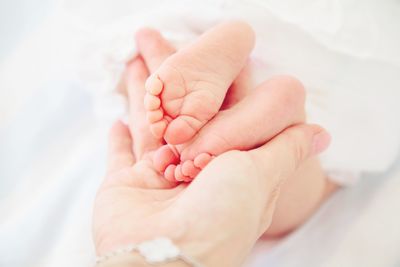 Close-up of baby hand