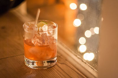 Close-up of drink on table