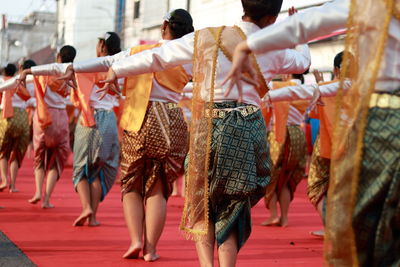 Dancers performing during traditional festival