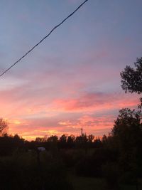 Scenic view of landscape at sunset