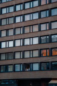 Low angle view of modern building in city