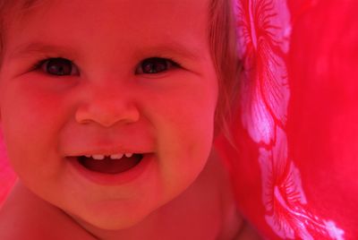 Close-up portrait of cute girl