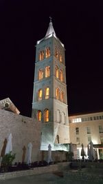 Exterior of building at night