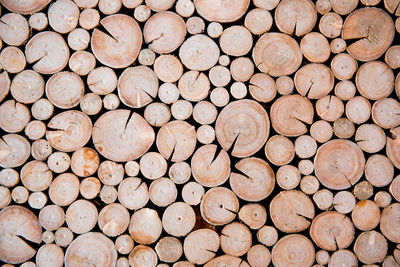Full frame shot of logs