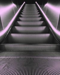 Close-up of escalator