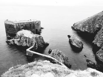 Rocks in sea