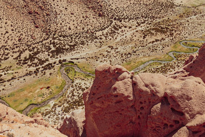 Aerial view of a desert