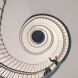 Low angle view of spiral staircase