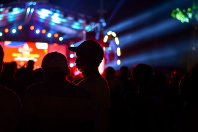 Group of people at music concert