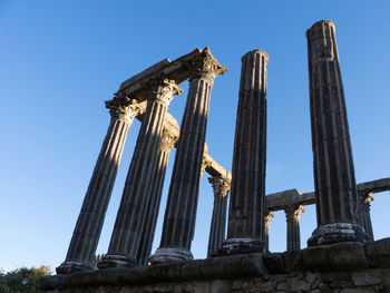 Low angle view of temple against clear sky