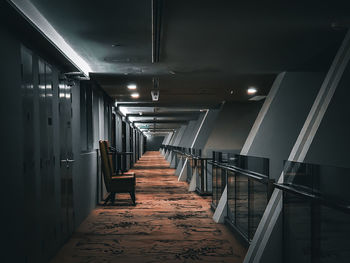 Empty corridor of building