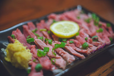 Close-up of food in plate