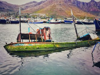 Boats in sea