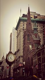 Low angle view of clock tower