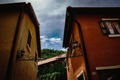 Low angle view of building against sky