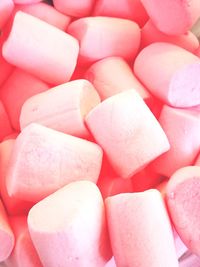 Full frame shot of pink marshmallows