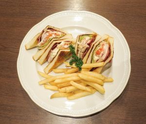 Close-up of served food