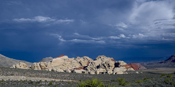 Scenic view of rocky mountains against sky