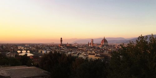 City at sunset