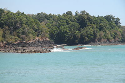 Scenic view of calm sea against sky