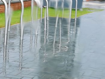 High angle view of glass window