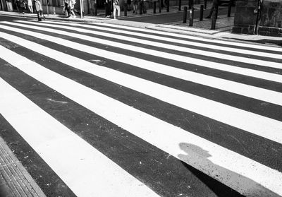 Zebra crossing on street