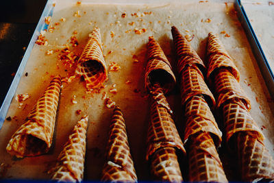 Close-up of ice cream cones