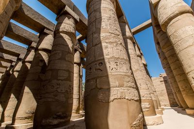 Low angle view of old ruins