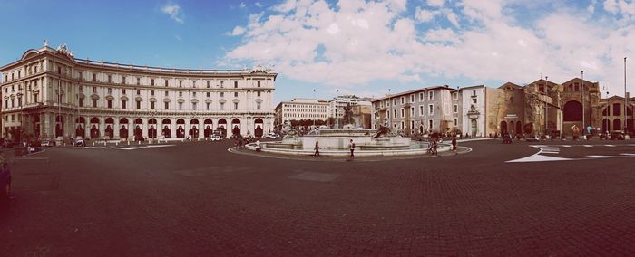 Panoramic shot of piazza della repubblica against sky