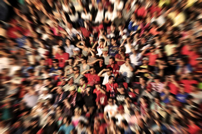 Close-up of people at night