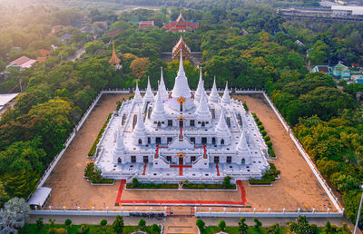 View of temple on building