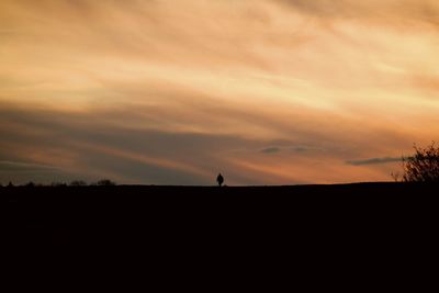 Silhouette landscape at sunset