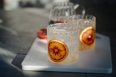 Close-up of drink on table