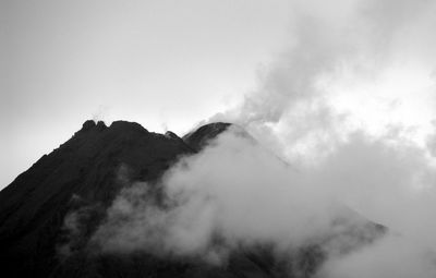 Low angle view of mountain against sky