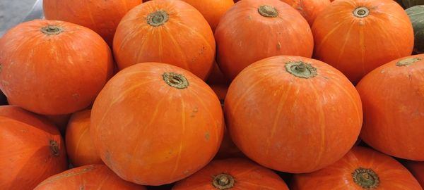 Full frame shot of pumpkins for sale at market stall