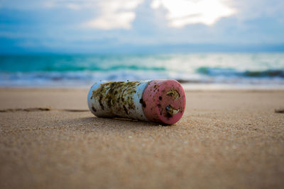 Surface level of sand on beach