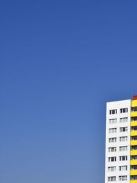 High angle view of blue sky and cityscape