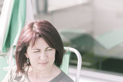 Close-up of mature woman