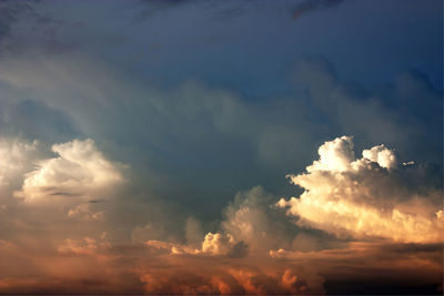 Low angle view of cloudy sky