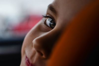 Close-up portrait of beautiful woman