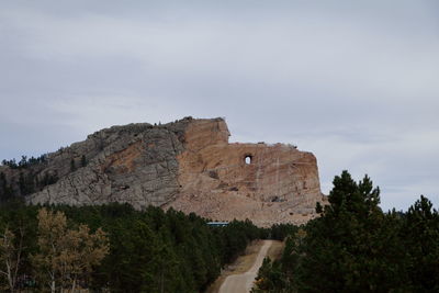 Low angle view of fort against sky