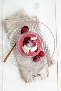 High angle view of dessert on table