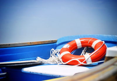 Life ring on boat